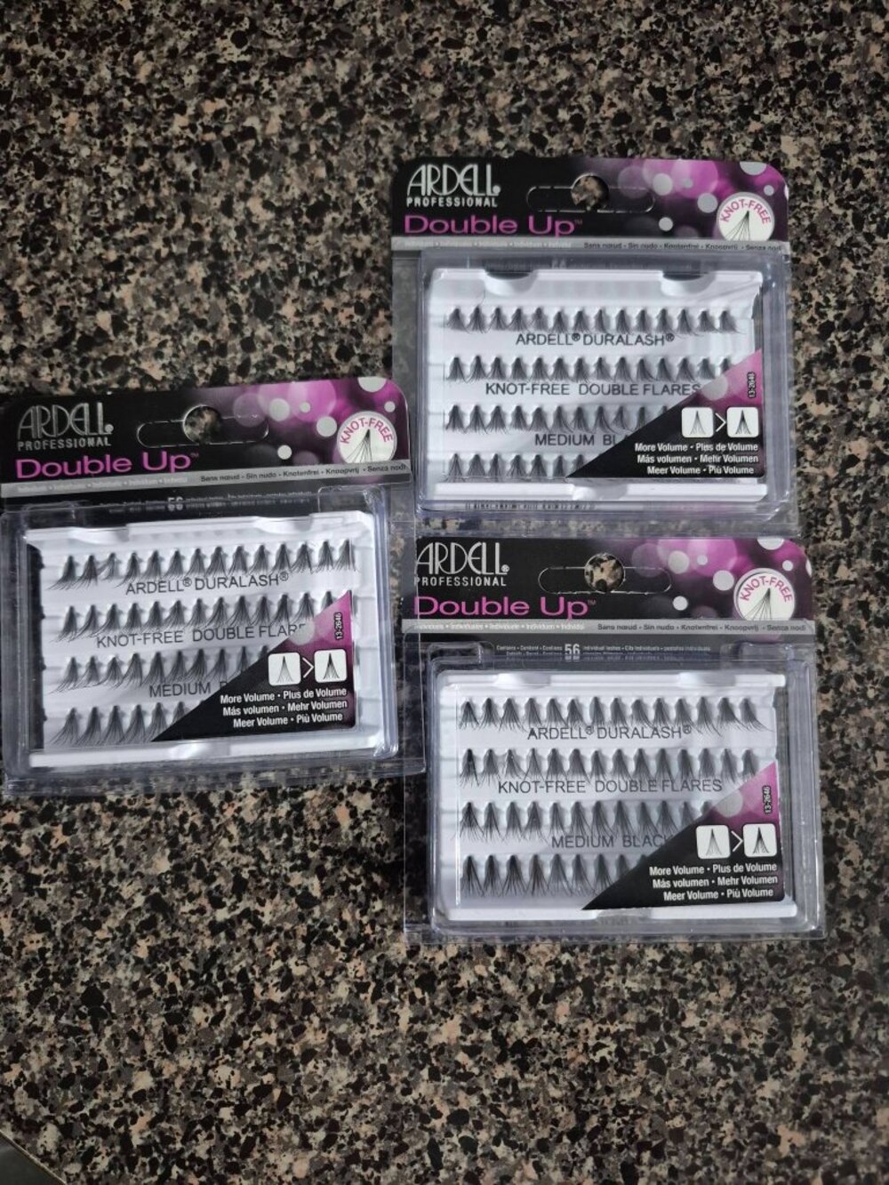 Ardell Double Flare Eye Lashes Lot of 3